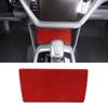 Red Carbon Fiber Center Storage Slot Mat Trim Sticker For Subaru Crosstrek 23-24