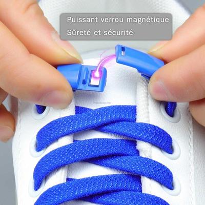 Nr. 8 Schnürsenkel mit Magnetverschluss ohne Bänder, Turnschuhe für Schnürsenkel, elastisch, ohne Binden, Schnürsenkel für Kinder und Erwachsene, schnelle flache Schnürsenkel, Gummibänder
