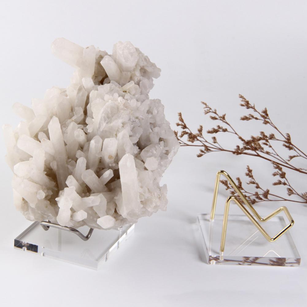 Acrylic Display Stand Stone Mineral Display Rack Rack Holder Clear Base For Collector Gemstone Crystal Mineral Agate Plate Shelf