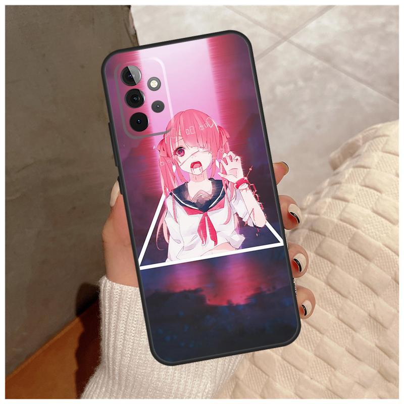 Anime Vaporwave Glitch For Samsung Galaxy A13 A33 A53 A34 A54 A14 A15 A16 A26 A36 A56 A12 A32 A52 A06 A35 A55 Case