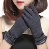 Winter Women Cashmere Female Gloves Elegant Fashion Women Gloves Autumn Cute Bow Keep Warm Mitts Full Finger Mittens