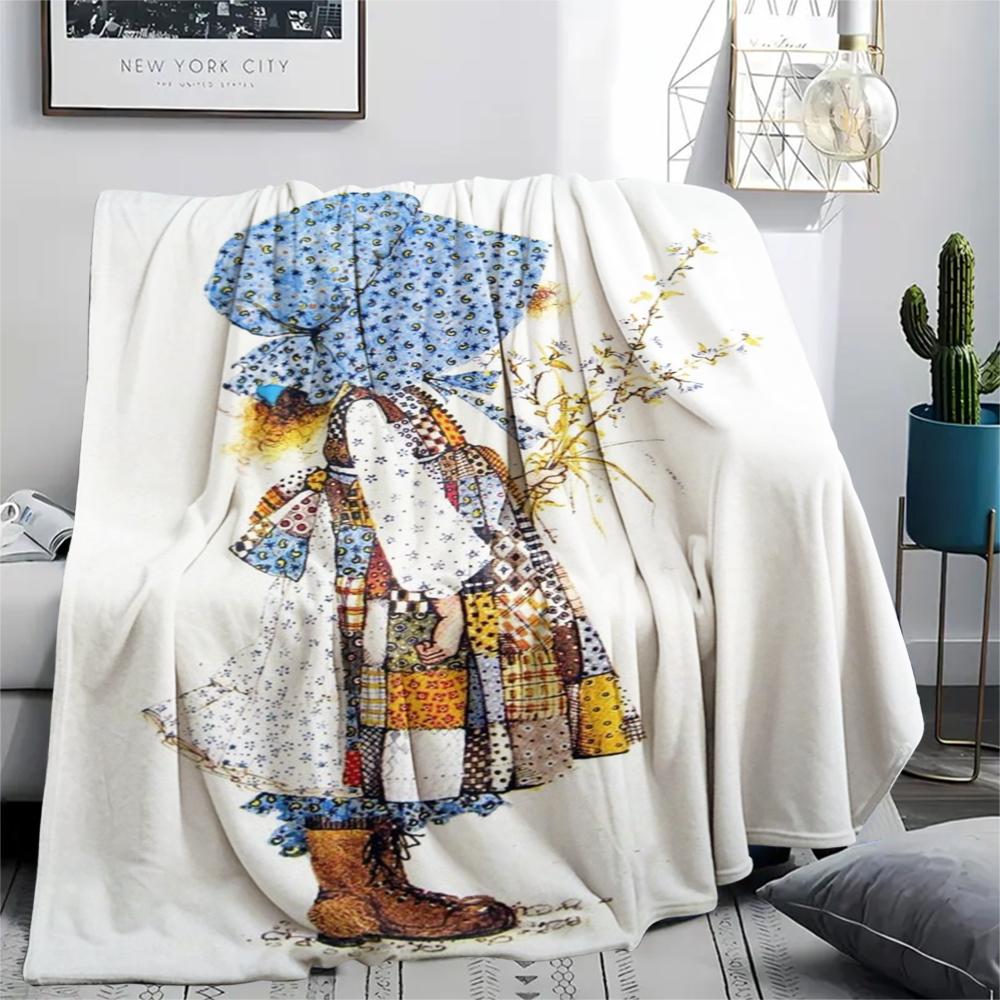 1 Stück Sarah Kay Motiv Flanelldecke, Hohe Qualität, Bequem für Alle Jahreszeiten, Heimdekoration, Wärme und Komfort, Perfekt für Weihnachtsgeschenke142