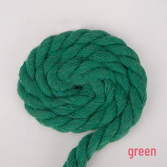 8mm Three-Strand Colored Cotton Rope for DIY Decor and Drawstring Accessories