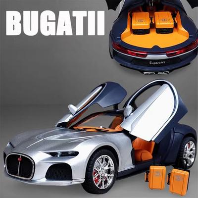 New 1/24 Scale Bugatti Atlantic Toys Model Car Alloy Diecasts Model Vehicle with Light Sound Super Sport Car for Boys Birthday Gifts