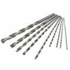 Multiple materials Round Shank Diameter High-speed Steel Straight Shank Long Sturdy Wear-resistant Twist Drill Set 9Pcs