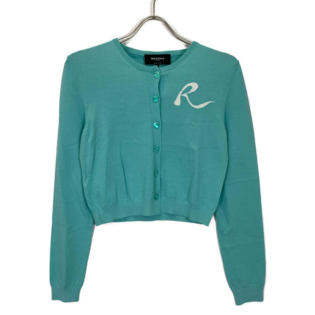 Rochas 23Stainless Steel Light Blue ROPW75051A Rayon Blend Cardigan Tops XS Light blueUsed