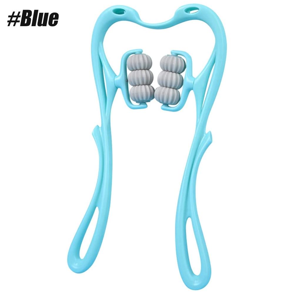 1Pcs Cervical Massager Clip Neck Massage Six Wheel Neck Kneading Massager Manual Multifunctional Home