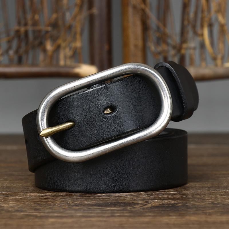 

Мужской кожаный ремень, выцветший, винтажный, модный, первый слой, чистая коровья кожа, пряжка из нержавеющей стали, мужской кожаный повседневный ремень для джинсов 120cm