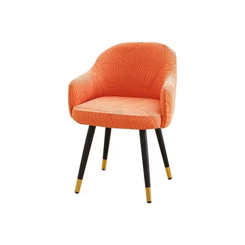 1pc Leaf Jacquard Solid Color Armchair Slipcovers Seat Covers Elastic Chairs Protector Living Room High Arm Dinning Chair Cover