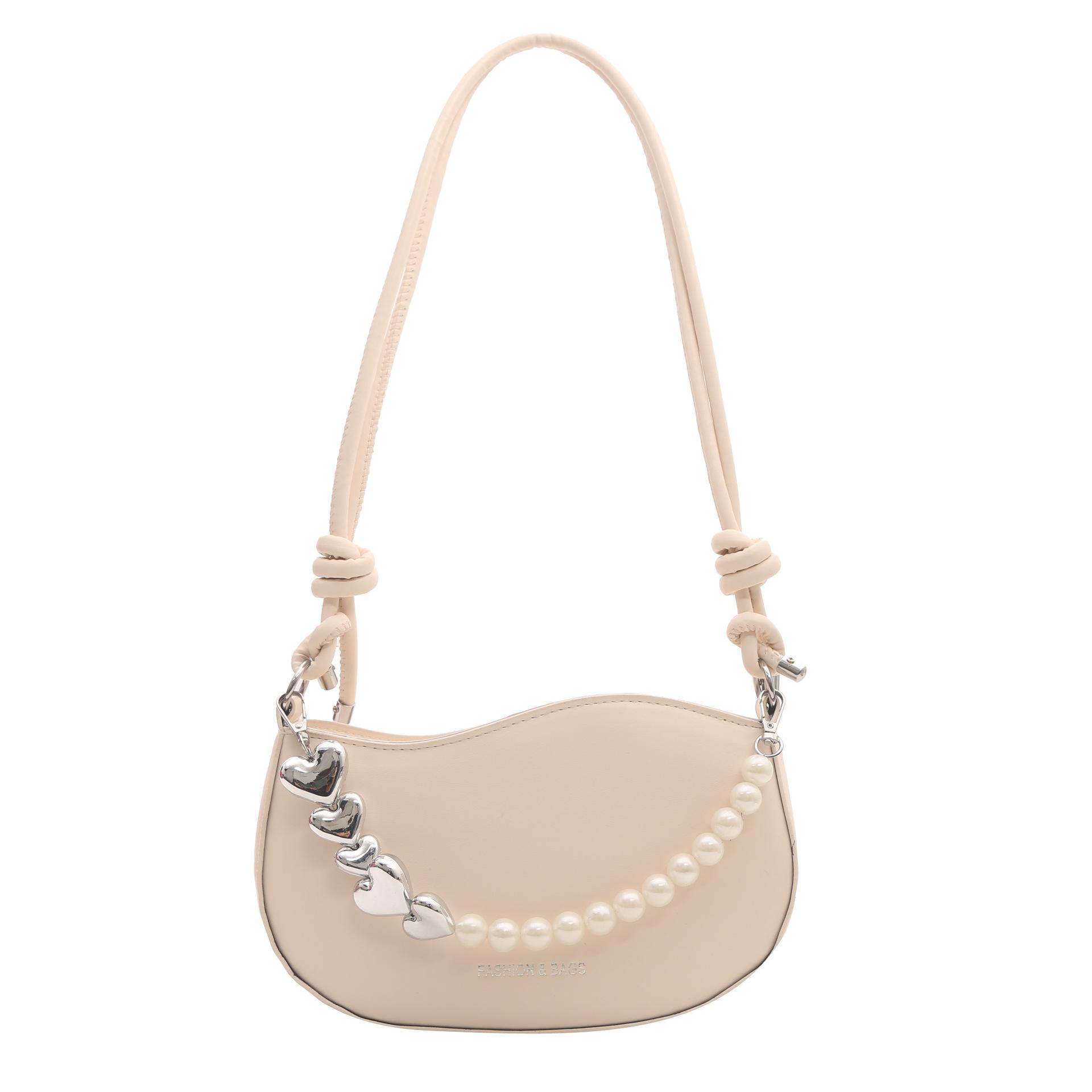 

New Chinese beaded handbag women s 2025 new versatile trend niche design chain messenger bag bucket bag