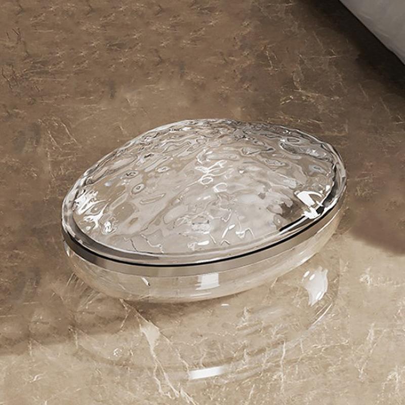 

Дорожная эллиптическая мыльница с дренажем и крышкой, оригинальная мыльница для ванной комнаты, сохраняет мыло сухим чистый