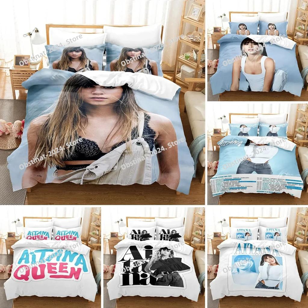 Top Spanische Sängerin A-Aitana Bettwäsche-Set Bed Set Bedrucktes Bettwäsche-Set Mit Kissenbezug Bett Weiche Bettdecke Weich Einzel Doppel Queen Super King-Size Abmessungend