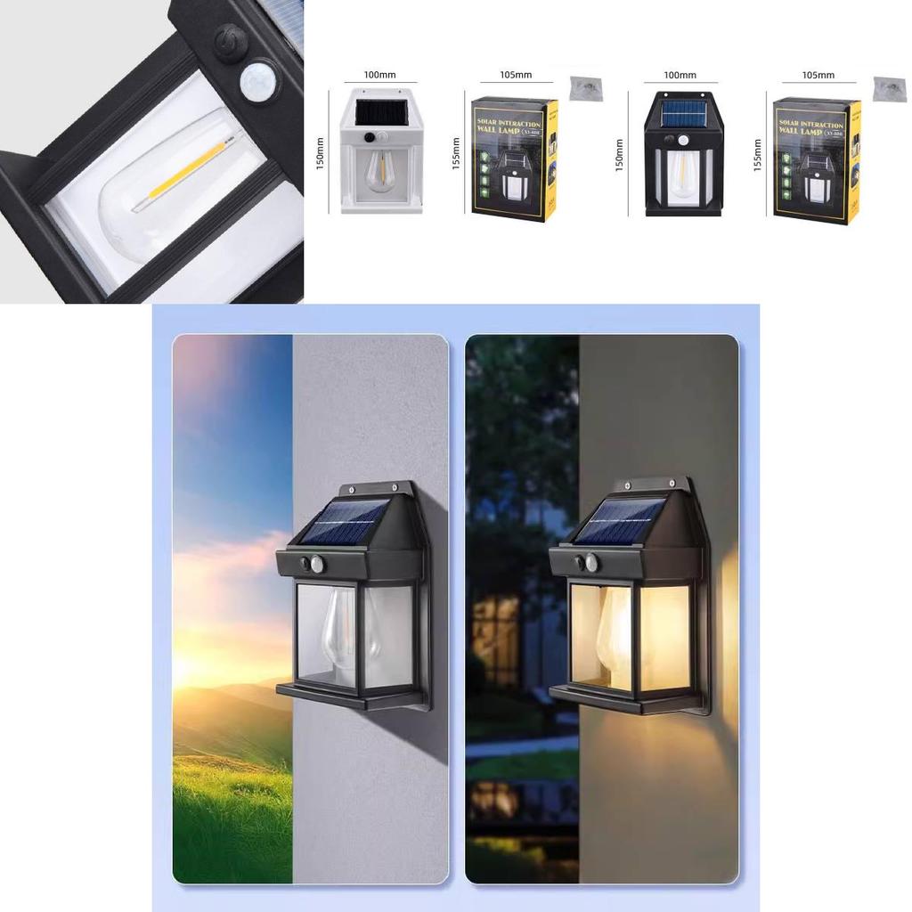 Solar Powered Outdoor Wall Light With Motion Sensor For Garden And Patio Decor