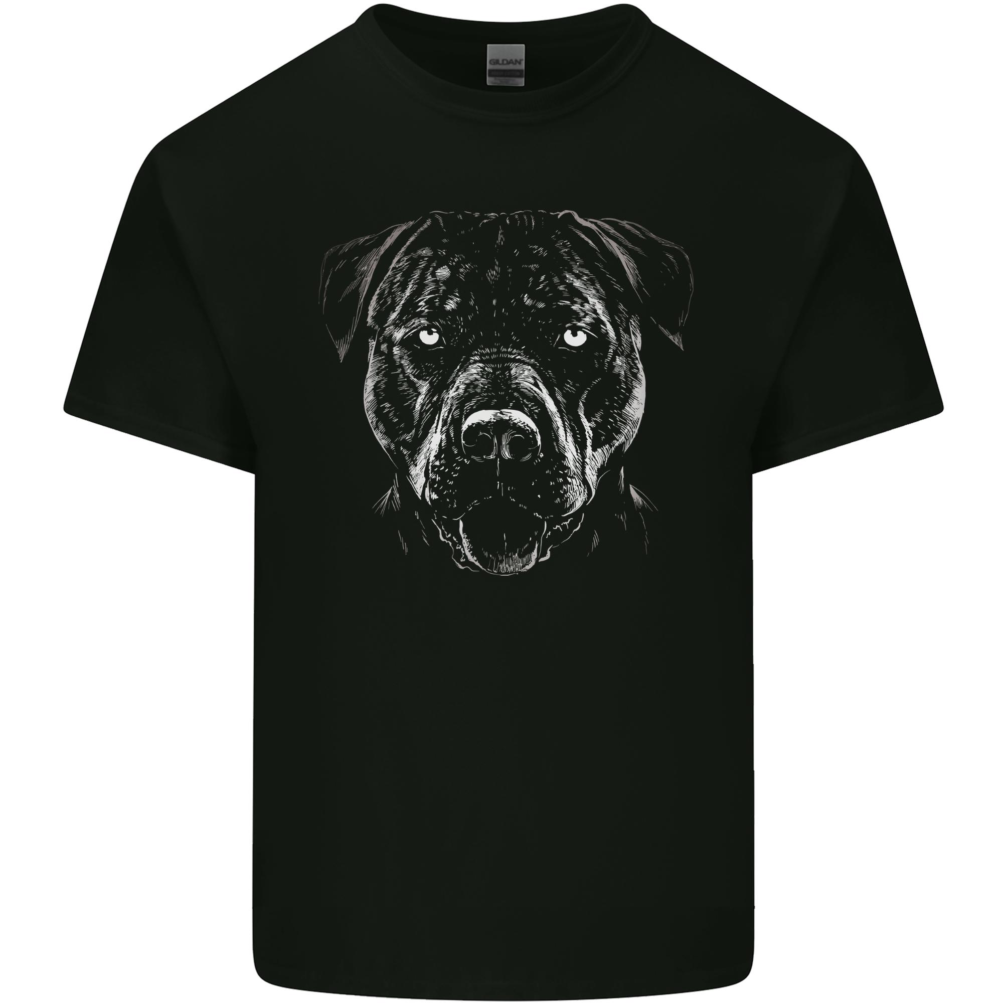 A Monochrome Pitbull Dog Unisexs Light Cotton TShirt S