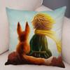 Little Prince Cushion Cover Decor France Anime Cartoon Print Pillow Case for Sofa Home Children Room Soft Plush Throw Pillowcase