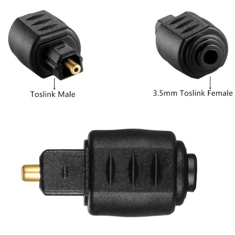 Digital Toslink Stecker auf 3,5 mm Buchse Mini-Stecker Konverter Optischer Audio-Adapter für Überlegene Audio-Klarheit 1 Stk./2 Stk.