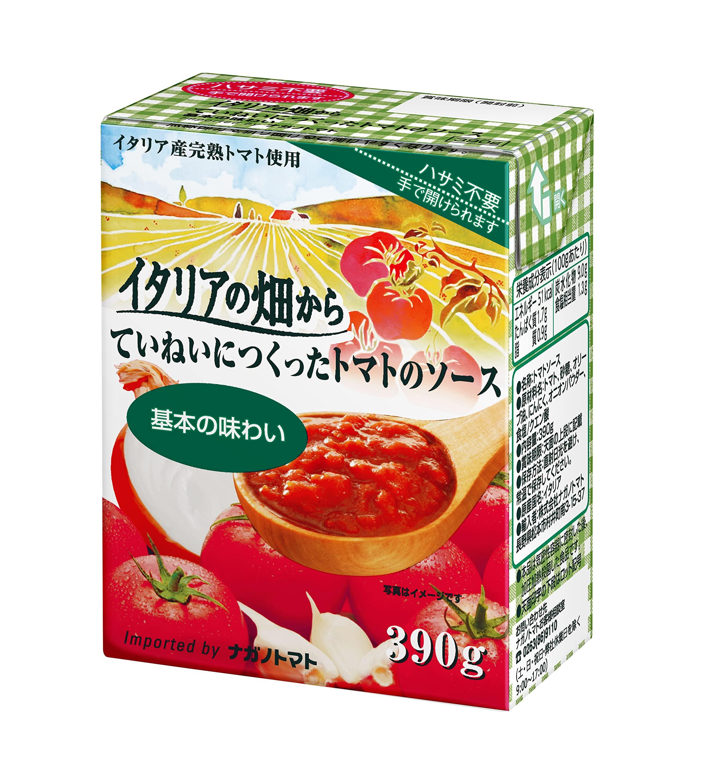 

Nagano Tomatoes, Italian Tomato Sauce, 390g x 4 packs, carefully crafted from tomatoes.