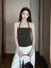 New summer pure desire Spice Girls neck sling vest outside wear slim back tube top sleeveless top