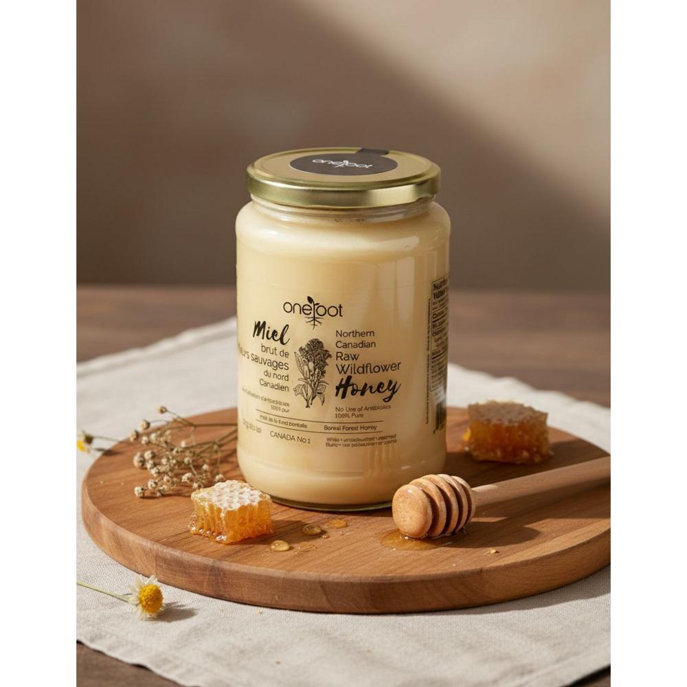 Canada One Root Natural Wildflower Raw Honey 1kg 1 pcs