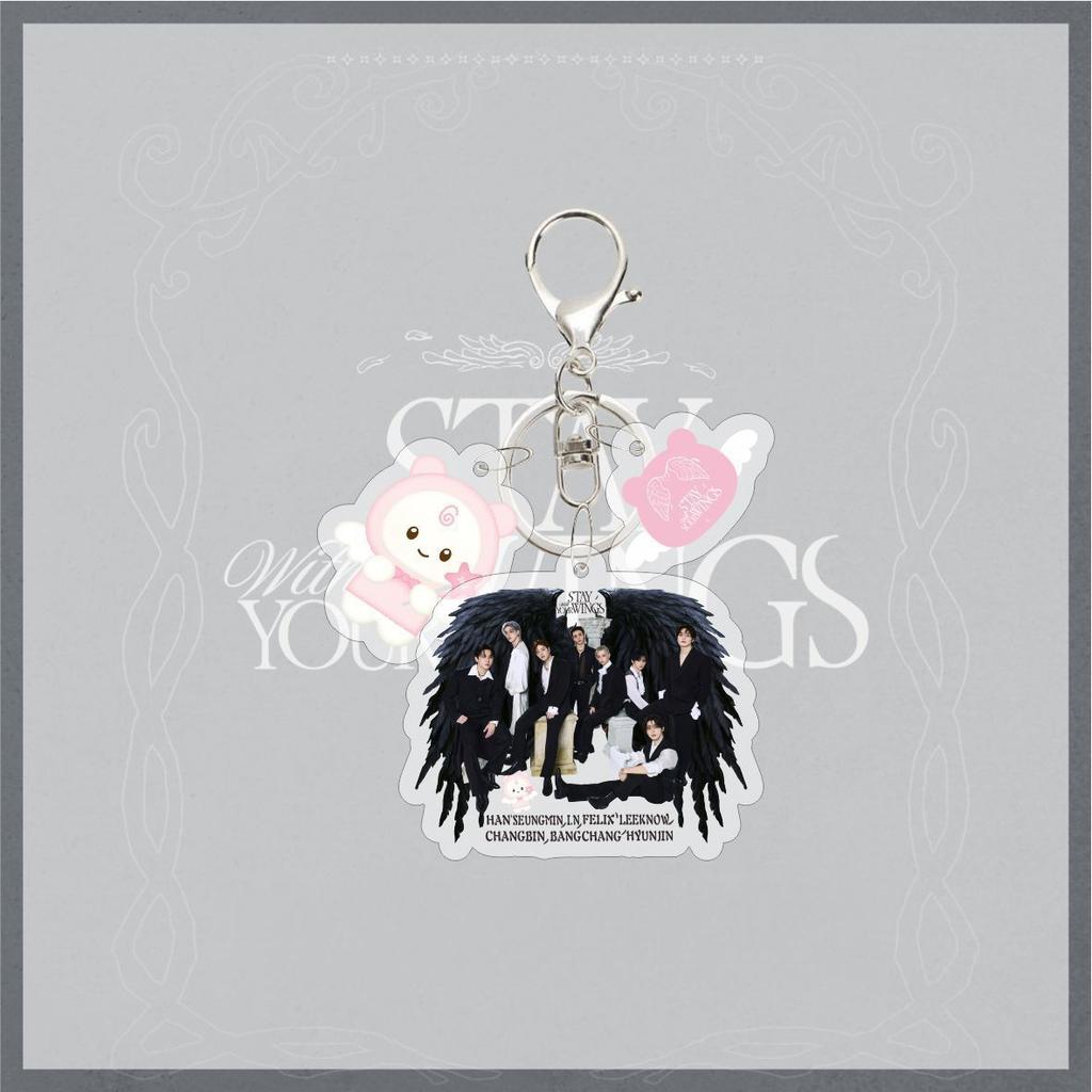 Neuer 26 Jahre Stray Kids SKZOO Niedlicher Acryl Schlüsselanhänger Stay with Your Wings FELIX HYUNJIN Zubehör Tasche Schlüsselanhänger