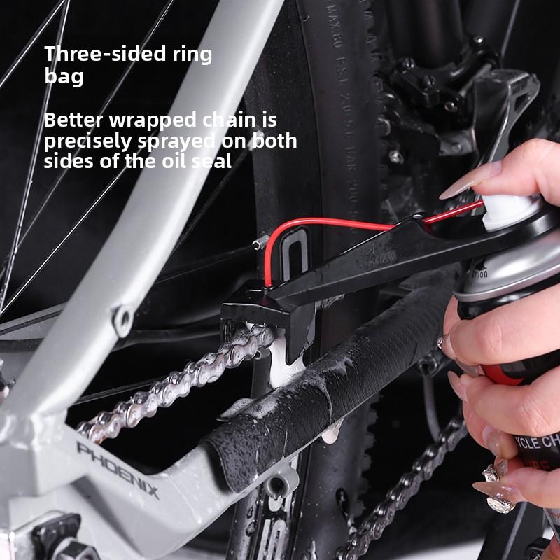 Motorcycle Chain Oiler Spray Gear Mess-Free Chain Wax Chain Cleaner Attachment Motorcycle Chain Lube Oiler Tool for Motorcycle