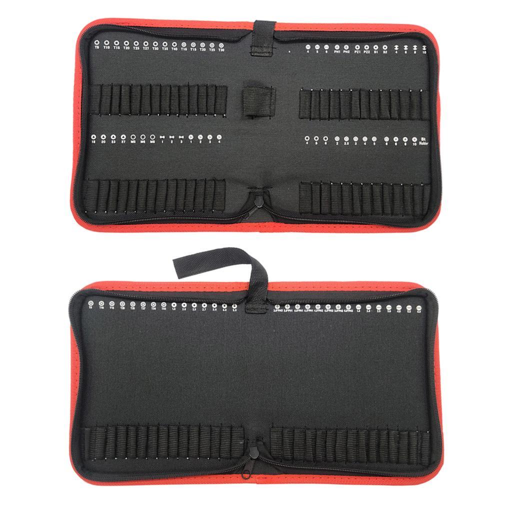 Premium Bit Tool Pouch with Zipper Durable Oxford Cloth Small Tool Storage Bag for Carpenter Electrician