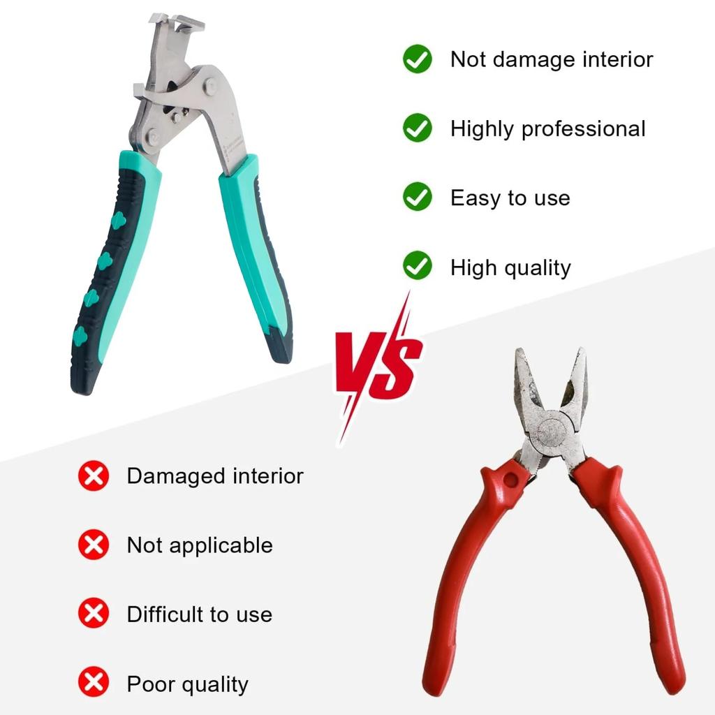 Car Clip Pliers Auto Panel Removal Tool with Rubber Fastener Rivet Tools Professional Auto Repair Kit for Plastic/Nut Removal