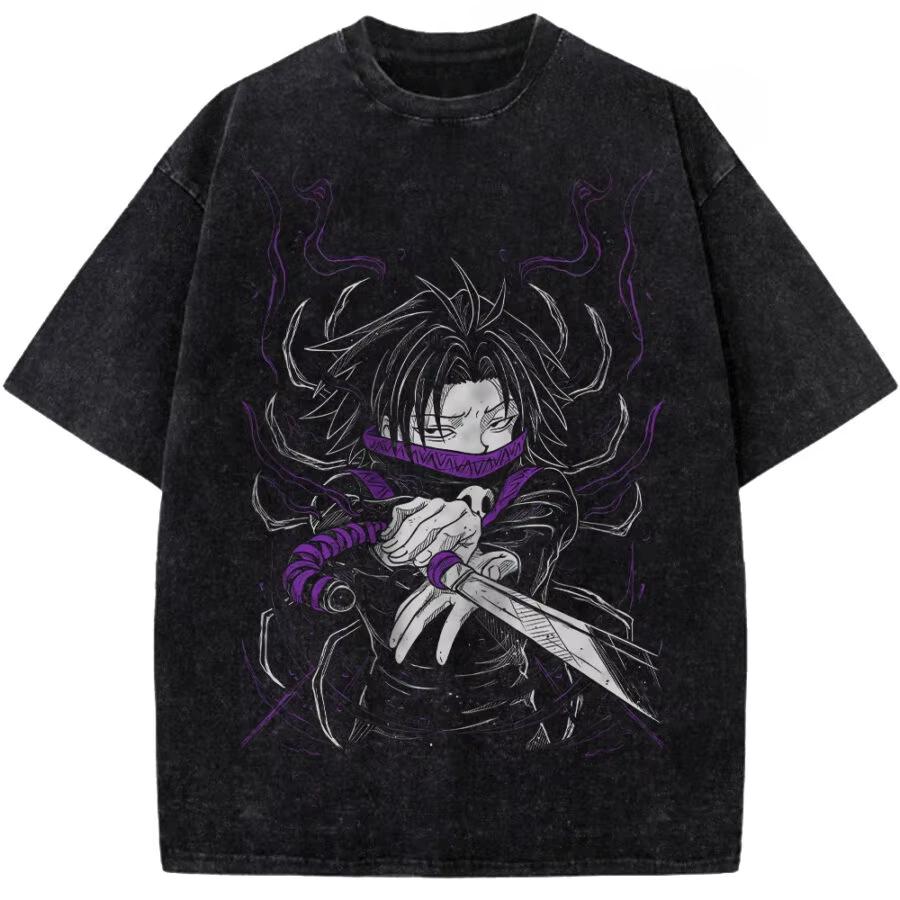 2026 Sommer Neues Anime Feitan Portor Hunter X Hunter Grafik T-Shirt Herren Damen Lässiges Streetwear T-Shirt Print Rundhals Lässiges T-Shirt
