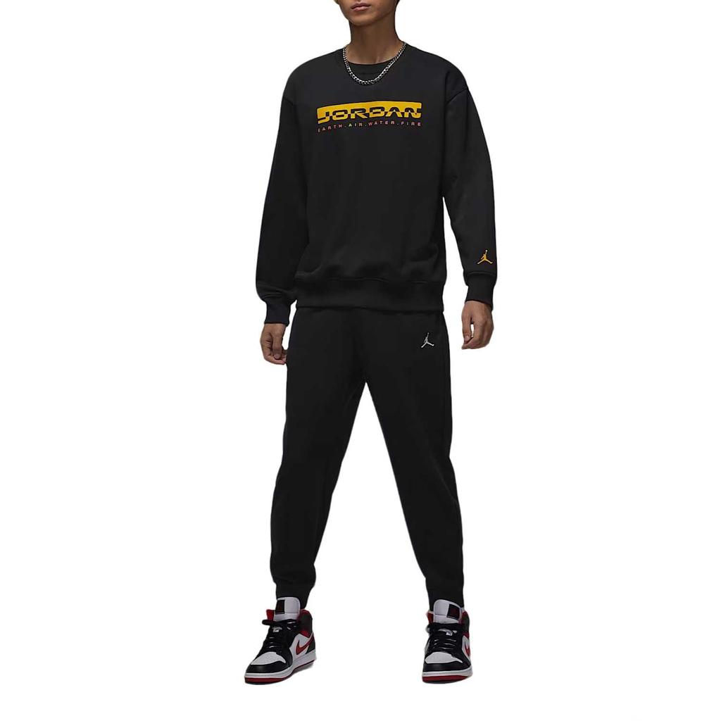 Jordan Brooklyn Fleece Letter Print Crewneck Pullover Sweatshirt Men Sweatshirt IQ2978-010