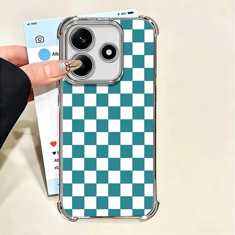 Retro Classic Chess Board Grid Soft Phone Case For Xiaomi Poco X7 X8 Pro Max X6 X5 X3 F8 Ultra F7 M8 M7 M5S Redmi 15C 15A 15 14C