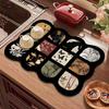 Vintage Kitchen Countertop Draining Mat Tableware Mat Non-Slip Mat Microwave Oven Top Mat Placemat Heat Insulation Mat