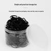 Women's Thickened Black Elastic Hair Ties - Durable, High-Elasticity Rubber Bands for Adult Hairstyles