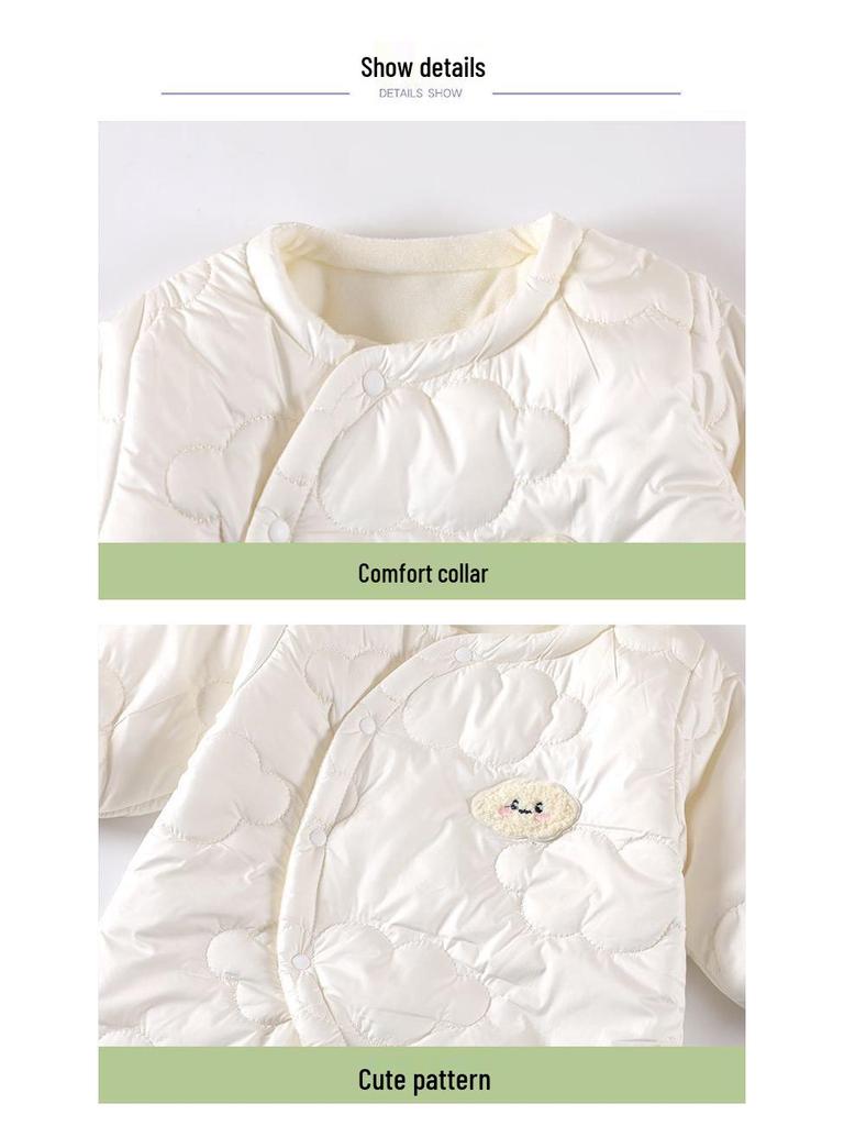 Warm Baby Cotton Padded Winter Romper - Infant Girl Outdoor Crawling Onesie