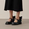 Sweet Cute Style Women Shoes Mary Janes Butterfly-Knot Crude Heel Women Shoes Big Size 35-43 Buckle Strap Young Chaussure Femme