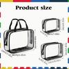3pcs Pack Clear Organizer Bags with Multi-Purpose| Zippered PVC Storage for Games/Books - Space-Saving Home Solution