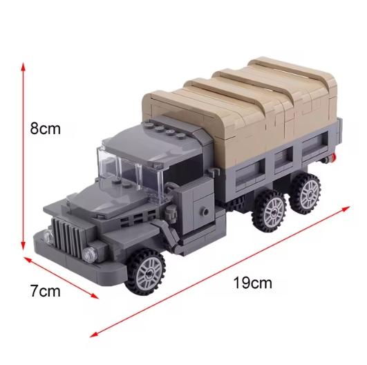Vojenský US Francie UK Obrněné Vozidlo MOC Stavebnice Voják Figurka Tank Dělostřelecký Vůz Dělo Sanitka Transportní Hračka K33