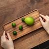 Vandroop Wooden Rectangular Tray, Small Storage Tray for Tea and Coffee, Non-Slip, Stylish Tray (Acacia) (M)