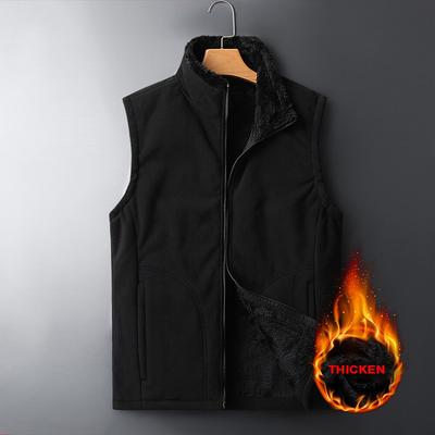 Automne hiver polaire gilet veste col montant chaud sans manches veste hommes manteaux décontractés