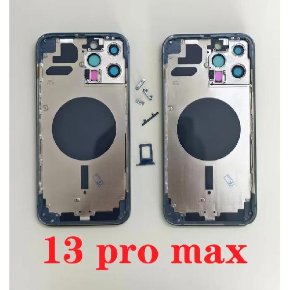Original For iPhone 13 Pro Max Rear Housing Assembly With Battery Back Cover+Middle Chassis Frame+SIM Tray+Side Key Parts