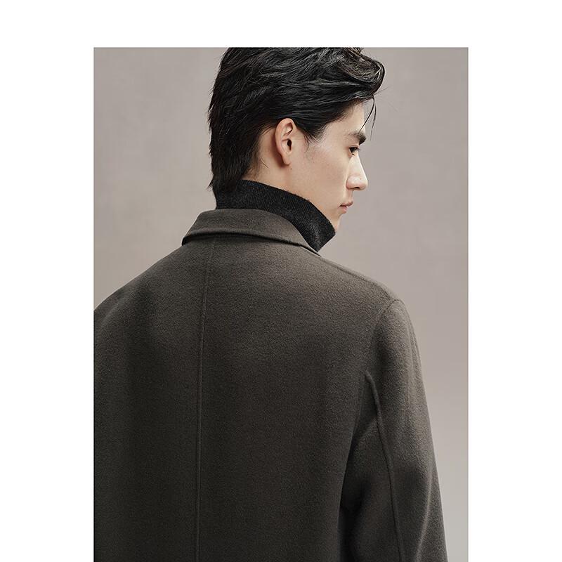 PEACEBIRD Men's Wool Blend Double-Breasted Coat