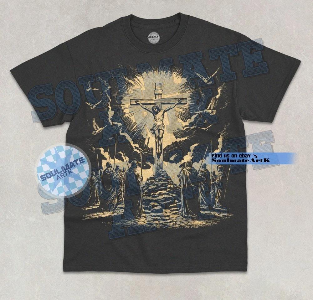 Jesus Crucifixion Scene T- Shirt Religious Christian Jesus Graphic Unisex Shirt L