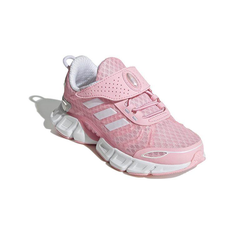 Adidas Breeze Collection Comfortable Slip Resistant Cushioning Abrasion Resistant Low top Kids' Running Shoes Pink Gray GZ4024