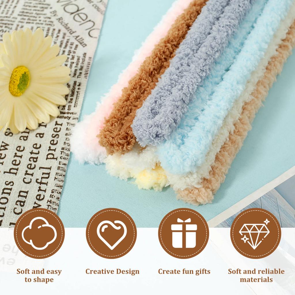 10 stuks Pijpenragers 100 cm Dikke Pluche Pijpenragers Knutselen Zachte Chenille Stelen Pijpenragers Knutselbenodigdheden Flexibele Pijp