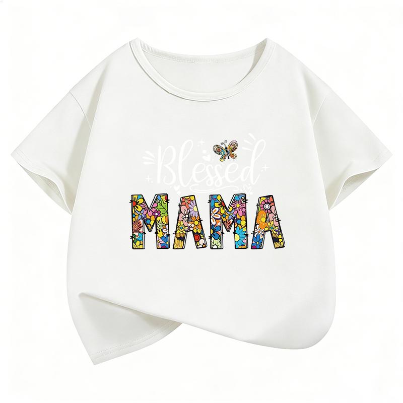Fashionable butterfly pattern Tshirt summer childrens cotton comfortable shortsleeved shirt 100
