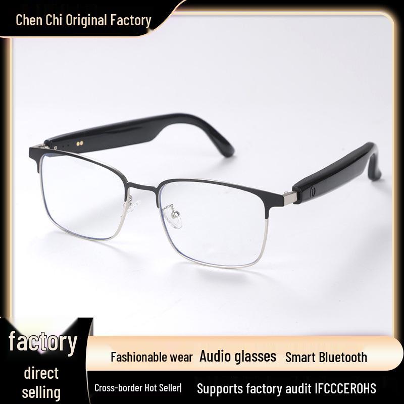AI Translation Smart Bluetooth Glasses - GS06 Metal Frame with Magnetic Charging, Photochromic Lenses & Stereo Sound