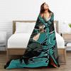 Mist Pillar Muichiro Tokito Blanket Cover Fleece Anime Lightweight Throw Blanket for Bedding Couch Bedroom Quilt