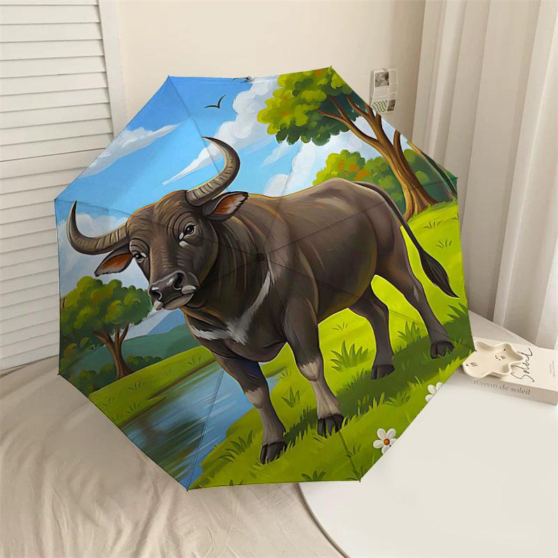 

1PC bull field Umbrella-8-Rib Reinforced, Automatic Open, Lightweight & Durable, Fashion Accessory for Outdoor-L0309