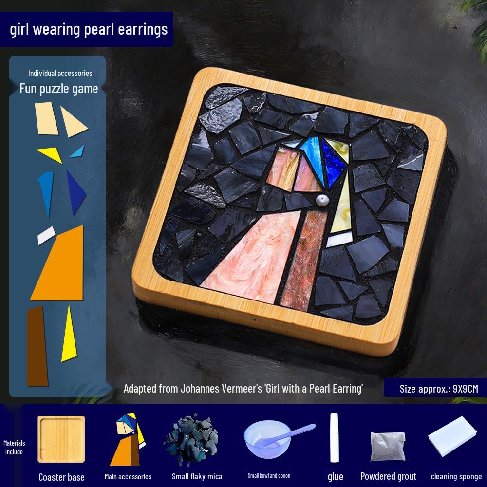 Mosaic Coaster DIY Kit: Creative Handmade Collage Art Set