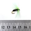 MNFT 10PCS Fly Fishing Dry Fly Green Mosquito Trout Fly Fish Lures 10#