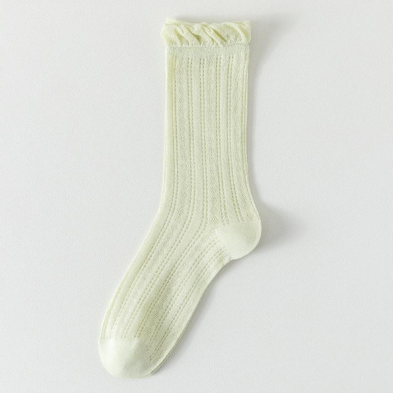 Meias de Algodão Puro Femininas de Verão Finas Absorventes de Suor Respiráveis de Malha Algodão Inferior de Tambor Algodão Felpudo